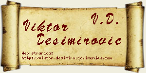 Viktor Desimirović vizit kartica